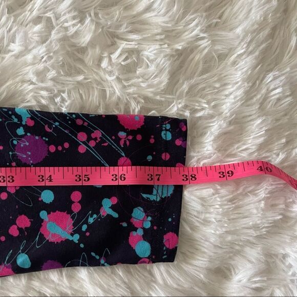 Sissycos 80s Black Artistic Splash Printed Stretchy Leggings; SZ M; BNWT - Picture 6 of 9